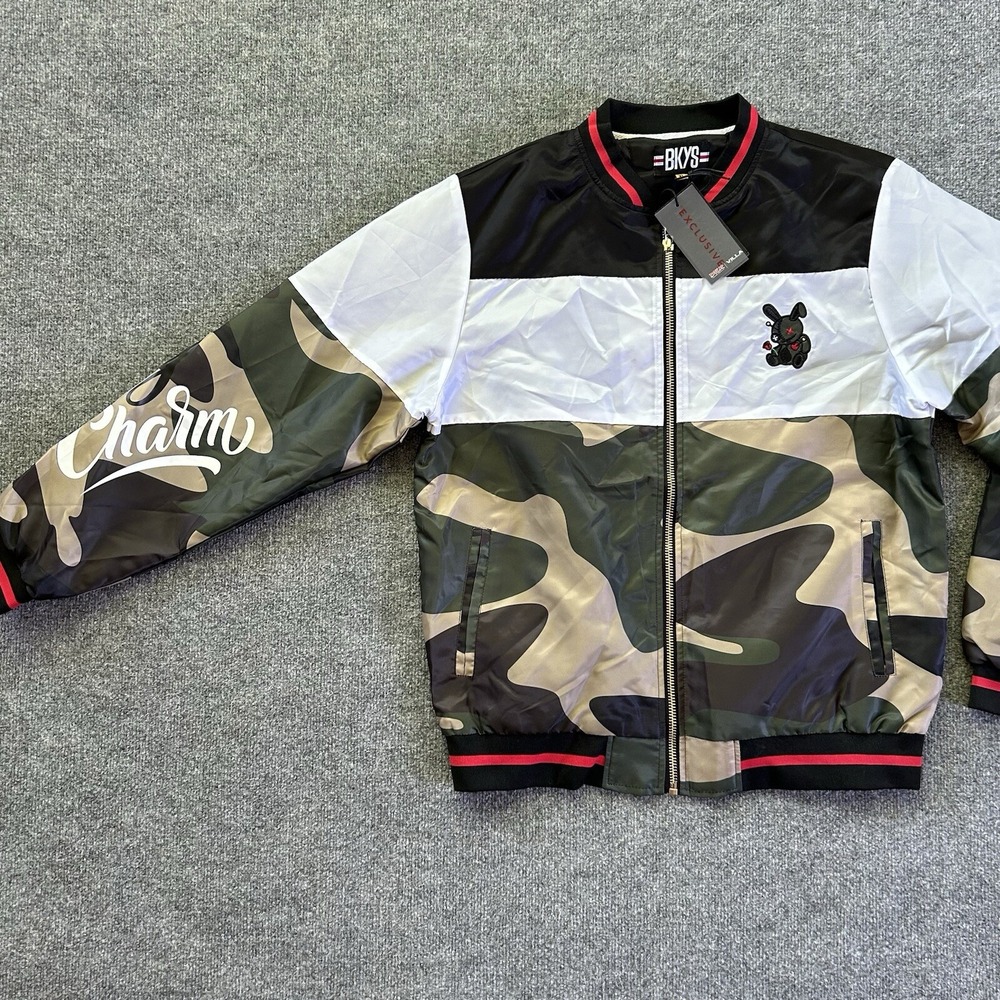 BKYS‎ Jacket Mens Extra Large Lucky Charm DTLR Street Wear Windbreaker Camo